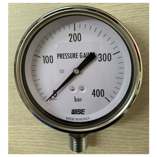 Đồng hồ áp suất Wise loại P254 D100mm 1/2” NPT, giải đo 400bar